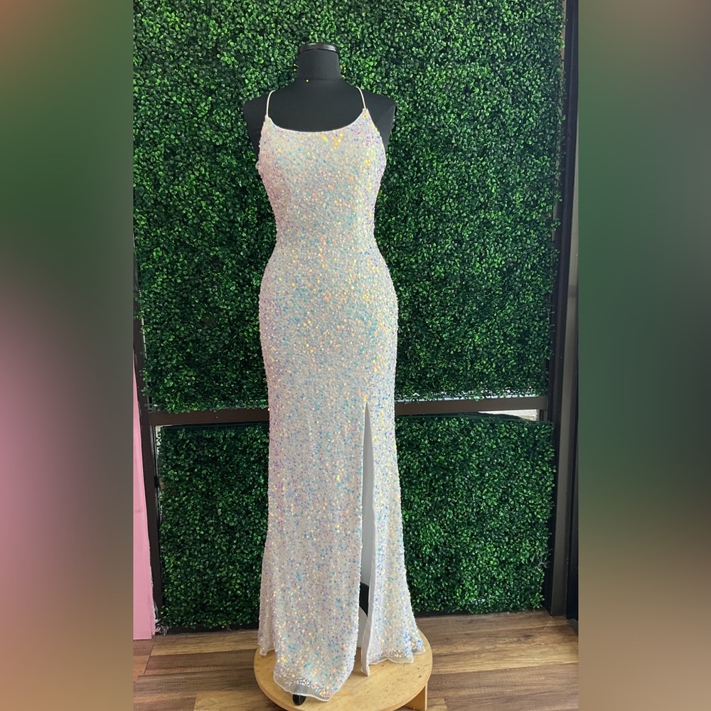 Primavera Couture Iridescent Sequin Prom Dress